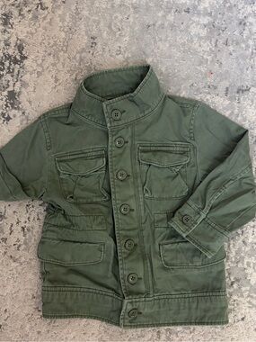 Baby Gap Toddler Olive Utility Jacket Sz 3